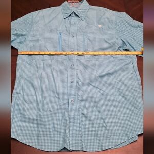 Men's Blue Ariat tech Checkered Shirt S